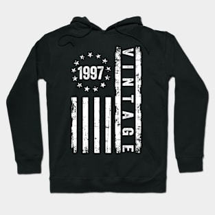 27 Years Old Gifts Vintage 1997 American Flag 27th Birthday Hoodie